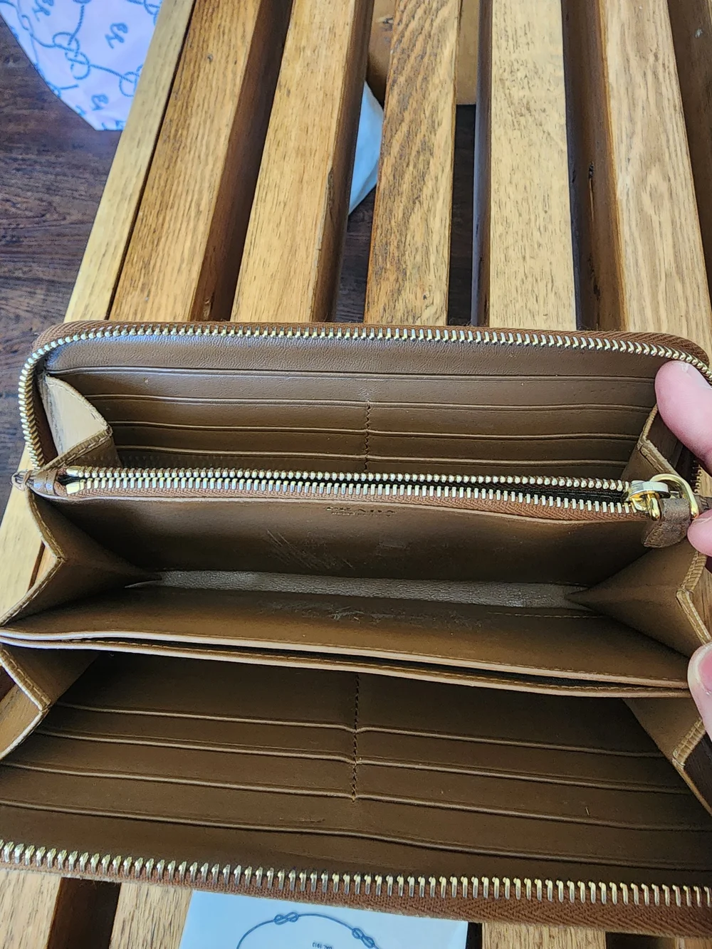 PRADA Saffiano Zip Wallet